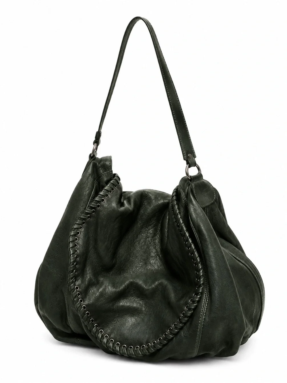 Botkier Dark Green Leather Shoulder Hobo Bag